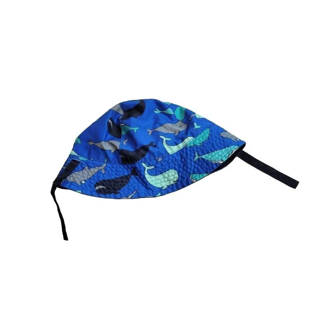 whale hat with chin strap infant